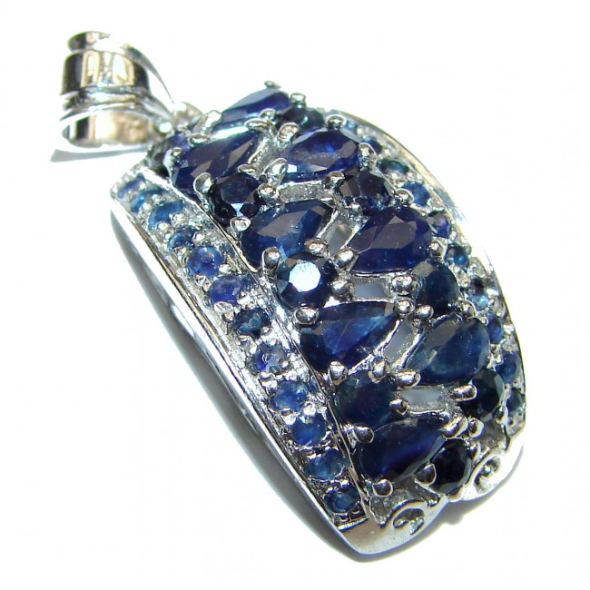 Genuine Sapphire .925 Sterling Silver handmade Pendant
