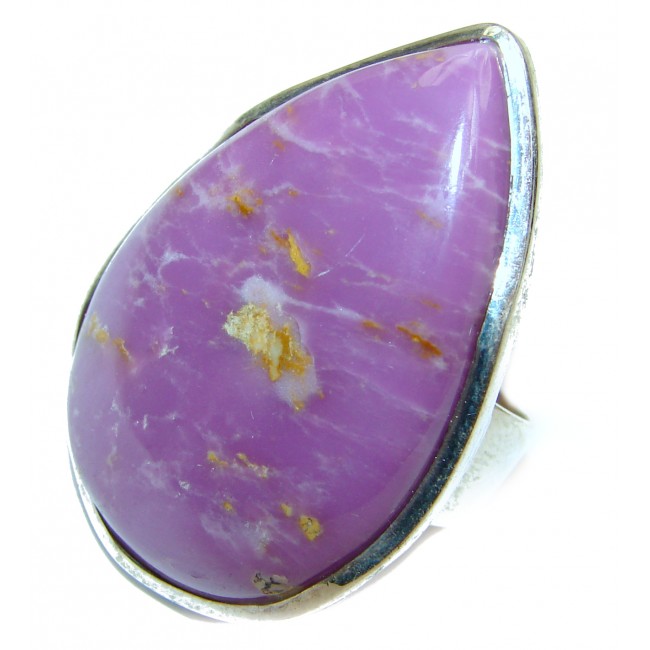 Be Bold Huge Purple Sugalite Sterling Silver handmade Ring s. 8