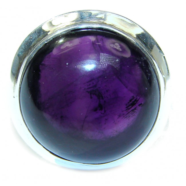 Genuine Amethyst .925 Sterling Silver handcrafted Ring size 9 1/4