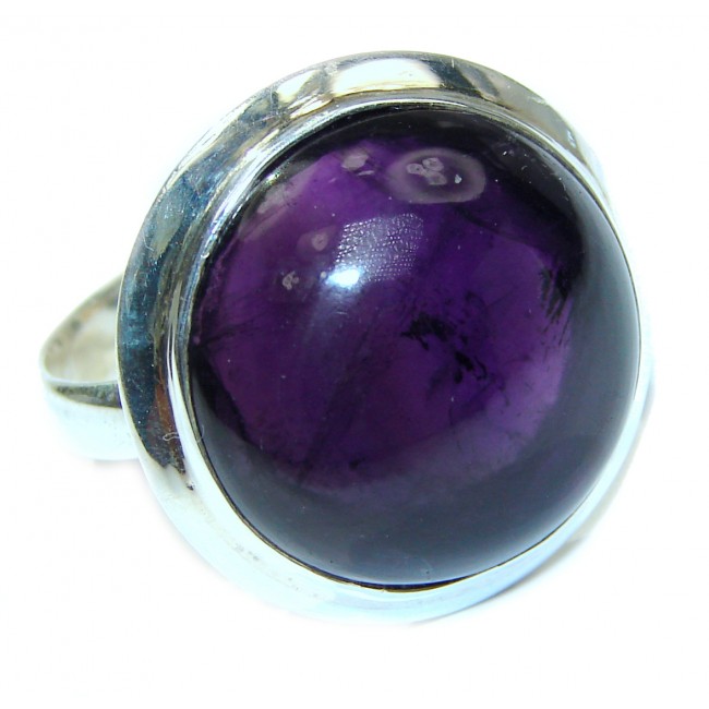 Genuine Amethyst .925 Sterling Silver handcrafted Ring size 9 1/4