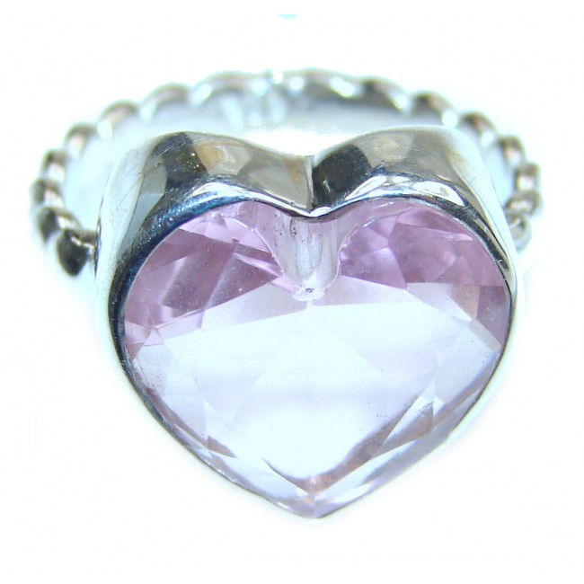 Sweet Heart Topaz .925 Silver handcrafted Ring s. 6 3/4