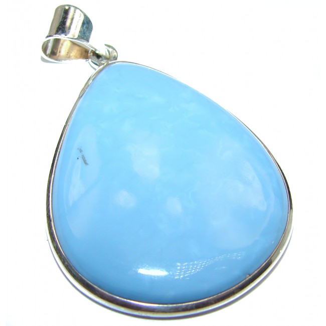 Natural Anhydrite .925 Sterling Silver handmade Pendant