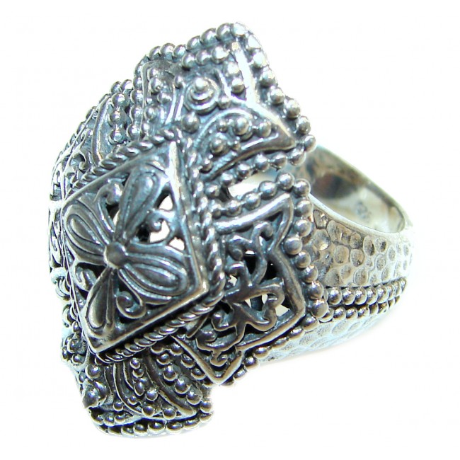 Bali made .925 Sterling Silver handcrafted Ring s. 10