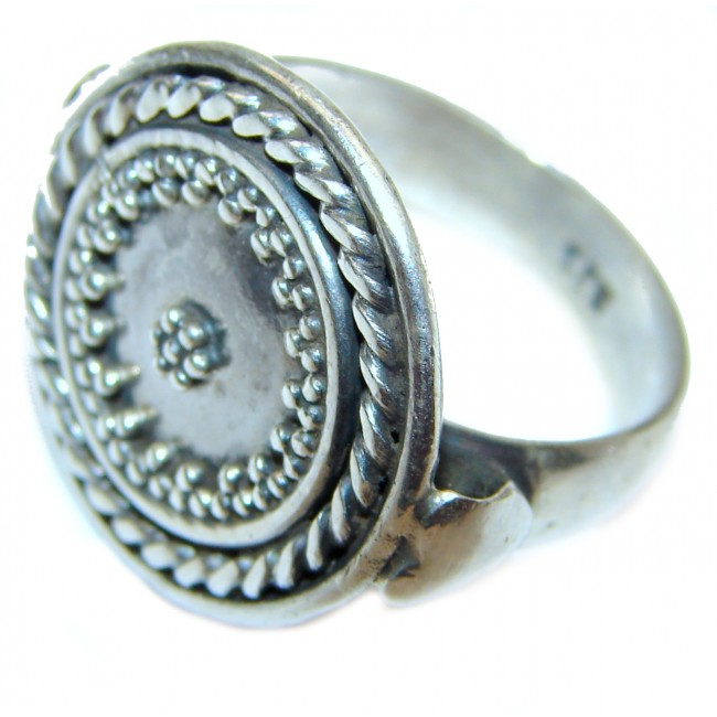 Large Bali made .925 Sterling Silver handcrafted Ring s. 9