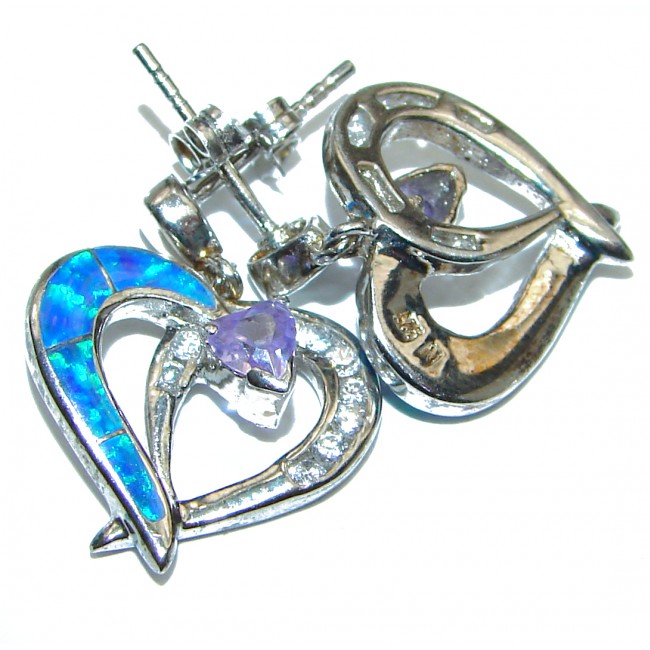 Incredible Opal .925 Sterling Silver earrings