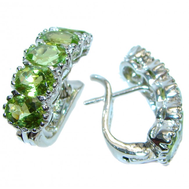 Spectacular Authentic Peridot .925 Sterling Silver handmade earrings