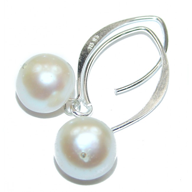 Francesca NATURAL Pearl .925 Sterling Silver handmade Earrings