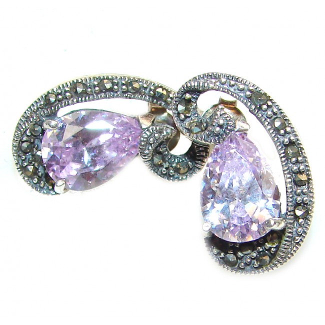 Light purple Quartz .925 Sterling Silver handmade Earrings