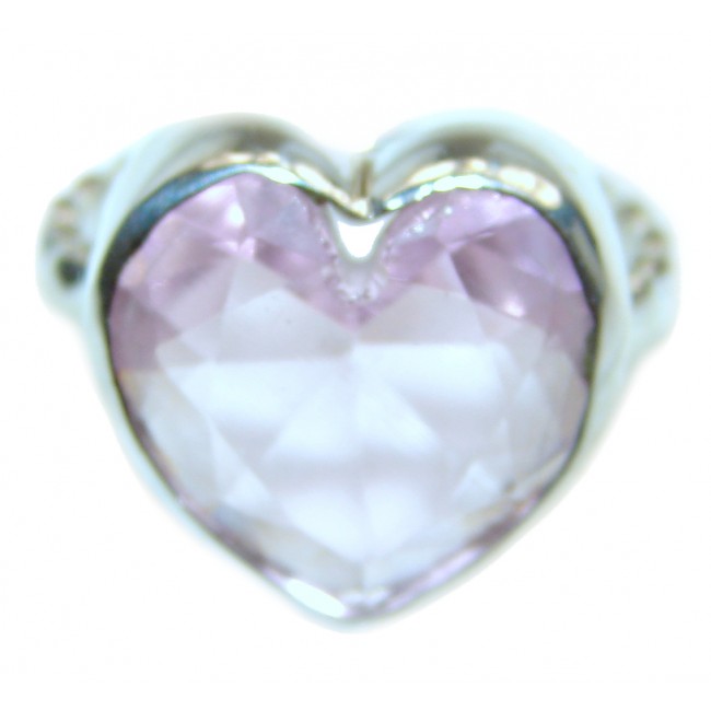Sweet Heart Topaz .925 Silver handcrafted Ring s. 5 3/4