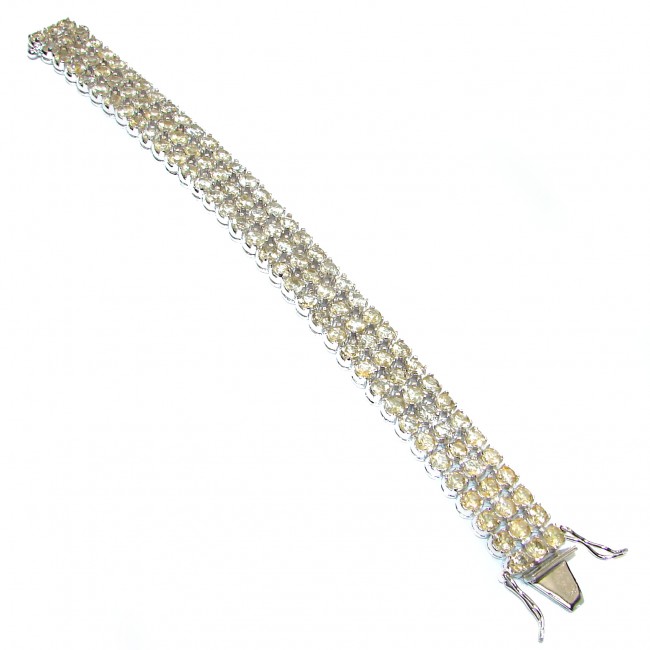Stunning genuine Citrine .925 Sterling Silver handmade Bracelet