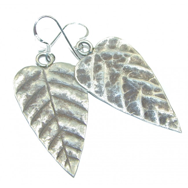 Large Bali Design .925 Sterling Silver handcrafted Earrings