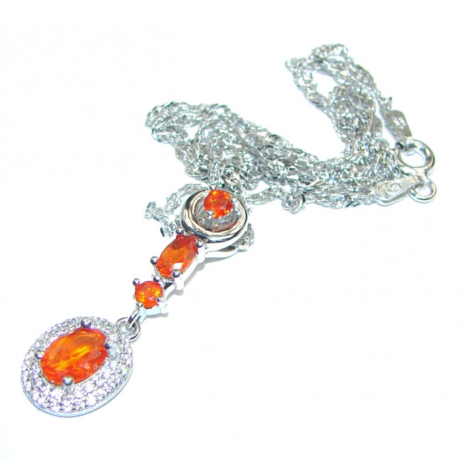 MasterPiece genuine Mexican Opal .925 Sterling Silver brilliantly handcrafted necklace