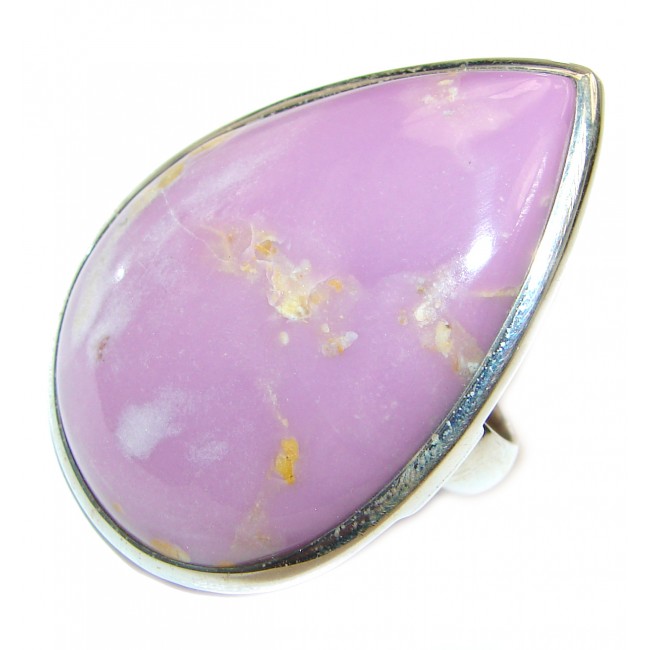 Be Bold Huge Purple Sugalite Sterling Silver handmade Ring s. 8 3/4