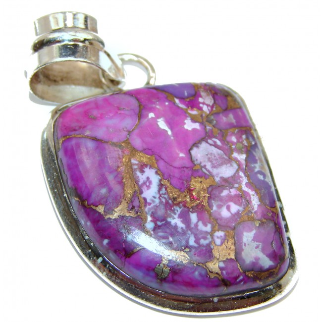 Purple Turquoise .925 Sterling Silver handcrafted pendant