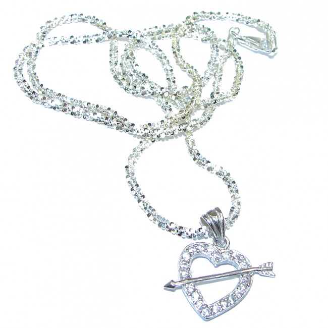 Love Authentic White Topaz .925 Sterling Silver necklace