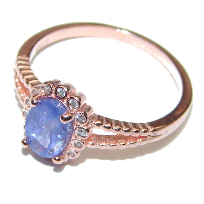 Genuine Sapphire .925 Sterling Silver handcrafted Statement Ring size 7