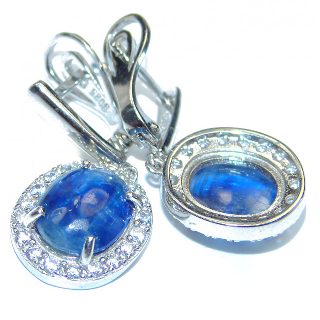 Gabriella Authentic Sapphire .925 Sterling Silver handmade earrings