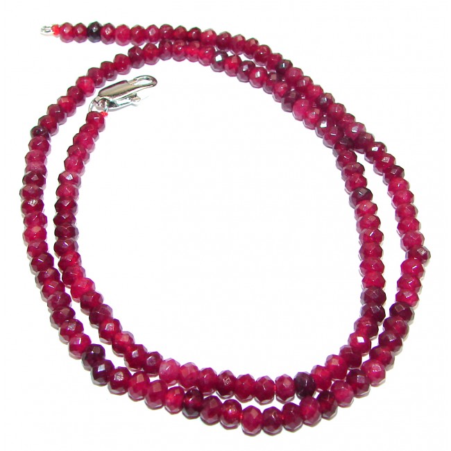 Huge Incredible Ruby Beads Necklace 18 inches necklace