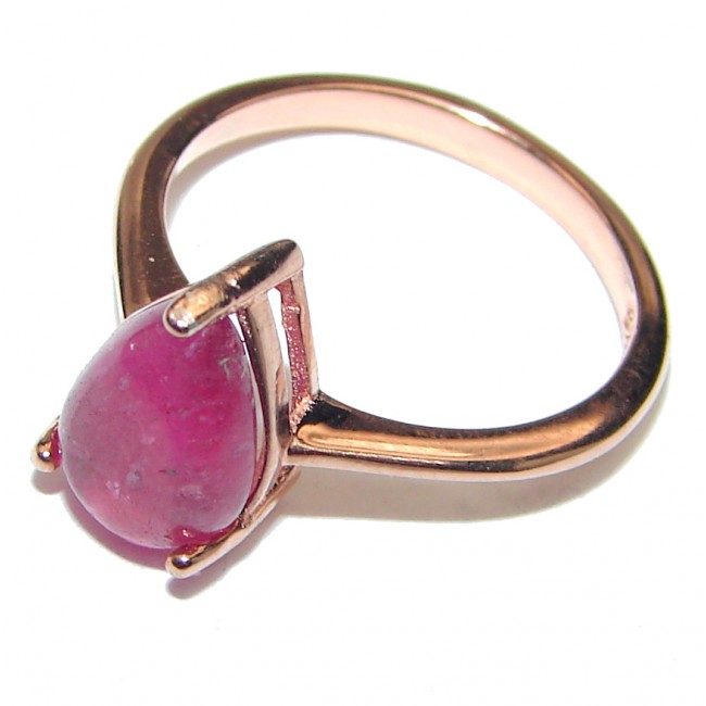 Amazing genuine Ruby .925 Sterling Silver handcrafted Statement Ring size 6