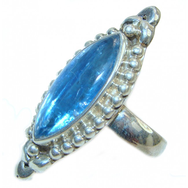 Authentic Blue Kyanite .925 Sterling Silver handmade Ring s. 6 1/4