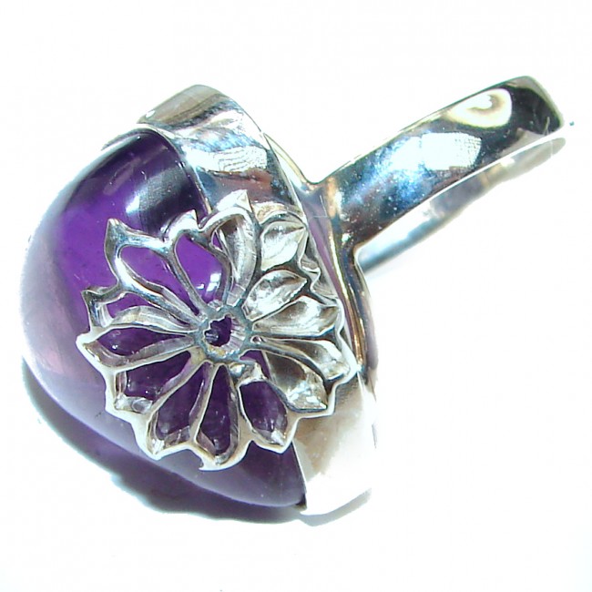 Purple Perfection Amethyst .925 Sterling Silver Ring size 7 adjustable
