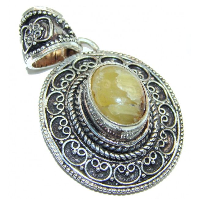 Peruvian Opal .925 Sterling Silver Pendant