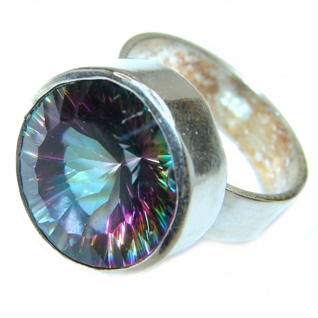 Awesome Natural Magic Topaz .925 Silver Ring size 9 1/2