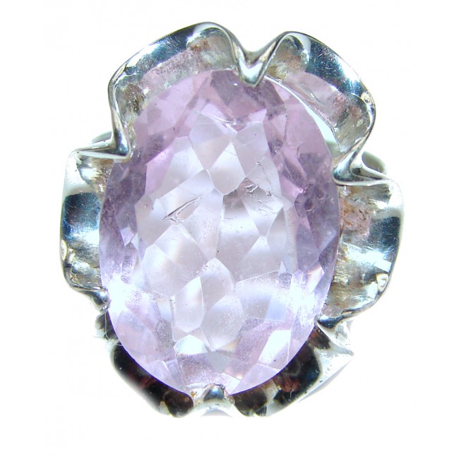 Vintage Design Pink Opal .925 Sterling Silver handcrafted ring size 7