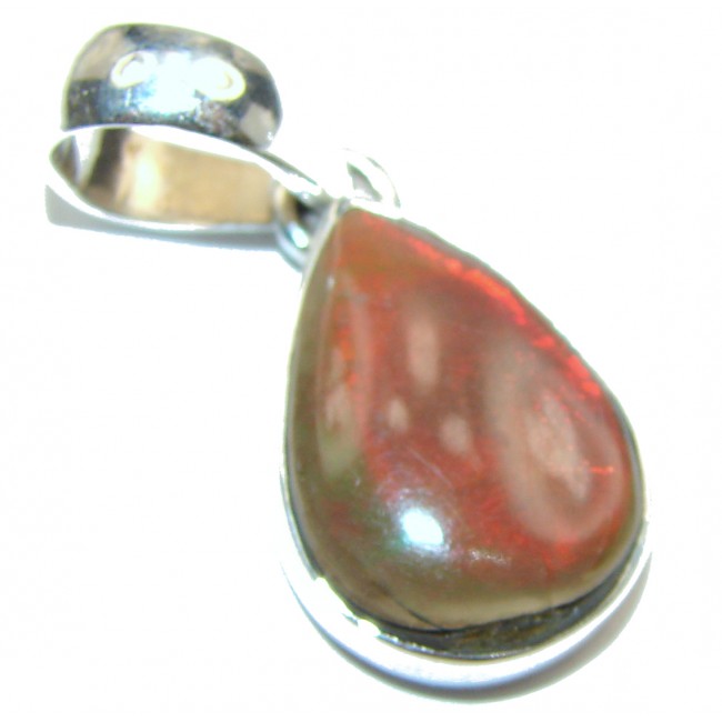One of the kind genuine Canadian Ammolite .925 Sterling Silver handcrafted Pendant
