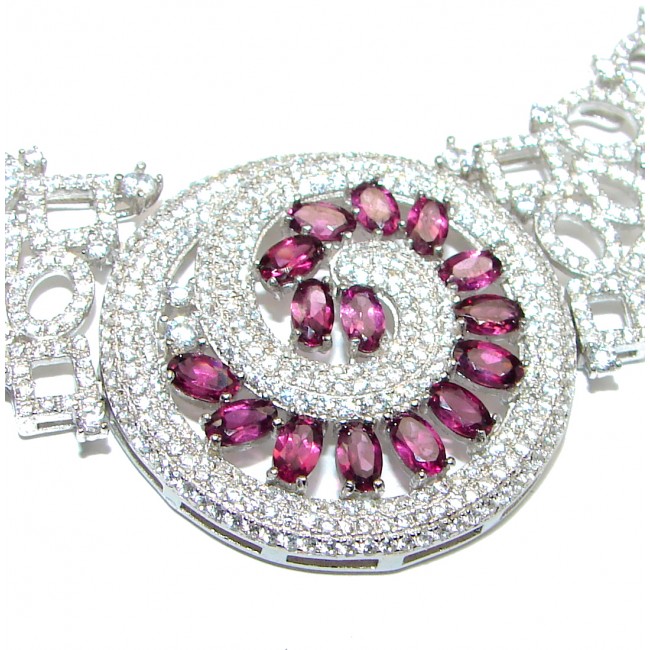 Perpetum mobile Masterpiece Garnet .925 Sterling Silver handcrafted necklace