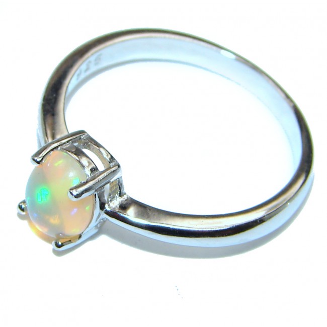 Hot Ethiopian Opal .925 Sterling Silver handcrafted ring size 9 1/4