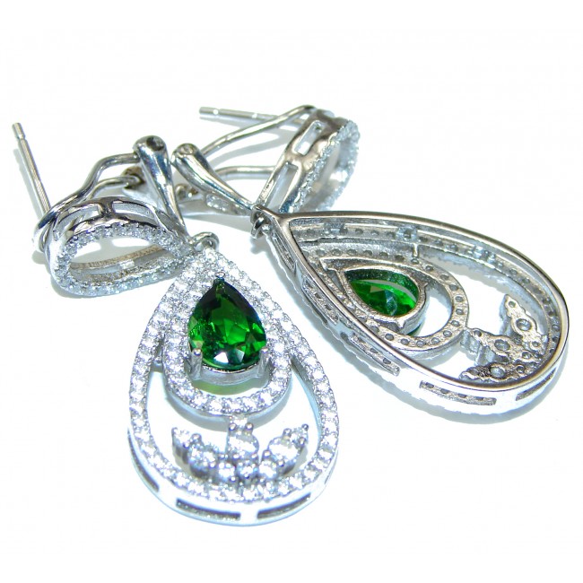 Chrome Diopside .925 Sterling Silver handcrafted earrings