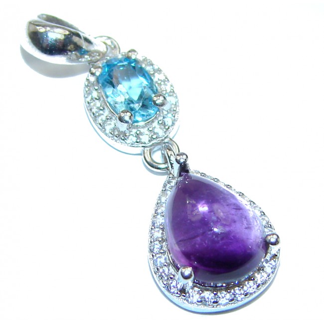 Spectacular Amethyst .925 Sterling Silver handcrafted pendant