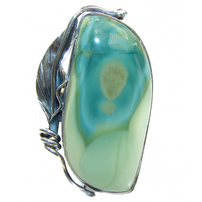 best quality Genuine Imperial Jasper .925 Sterling Silver handcrafted ring s. 7 adjustable