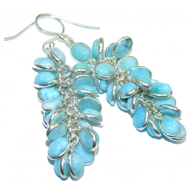 Sublime Blue Larimar .925 Sterling Silver handmade earrings