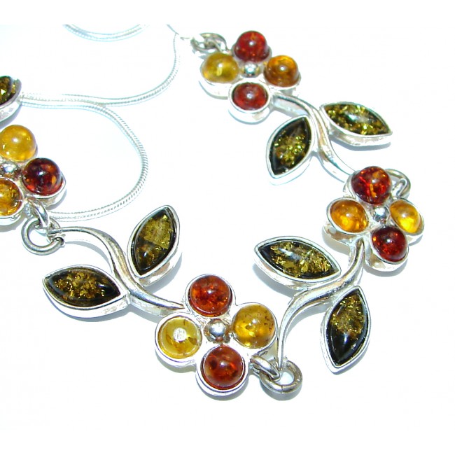 Perfect Together Best quality authentic Amber .925 Sterling Silver handmade necklace