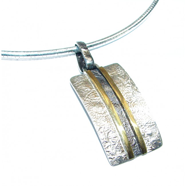 New Design 2 tones .925 Sterling Silver handcrafted Necklace