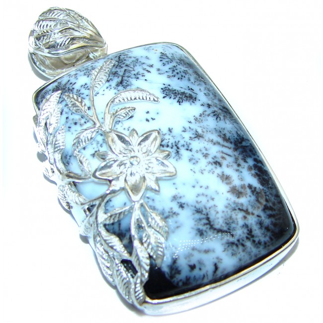 Perfect Storm Perfect quality Dendritic Agate .925 Sterling Silver handmade Pendant