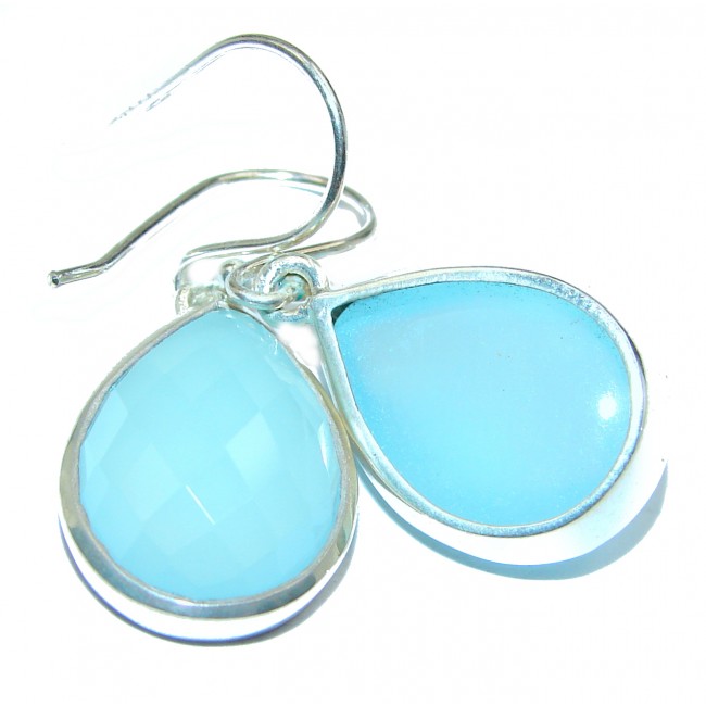 Simple Design excellent Botswana Agate .925 Sterling Silver earrings