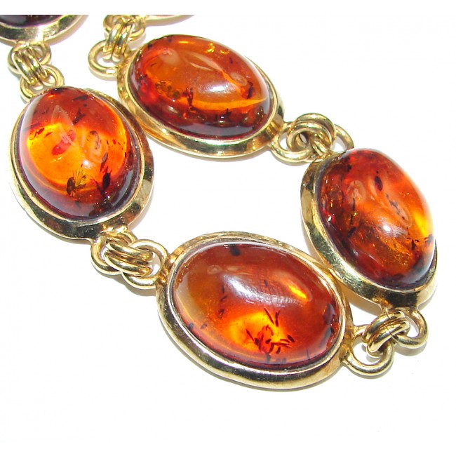 Beautiful Copal Amber .925 Sterling Silver handcrafted Bracelet