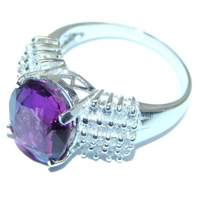 Purple Perfection Amethyst .925 Sterling Silver Ring size 7 1/2