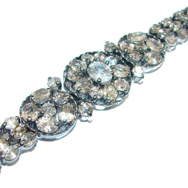 Get Glowing authentic Champagne Topaz .925 Sterling Silver handcrafted Bracelet