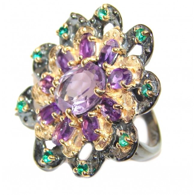 Purple Perfection Amethyst .925 Sterling Silver Ring size 7