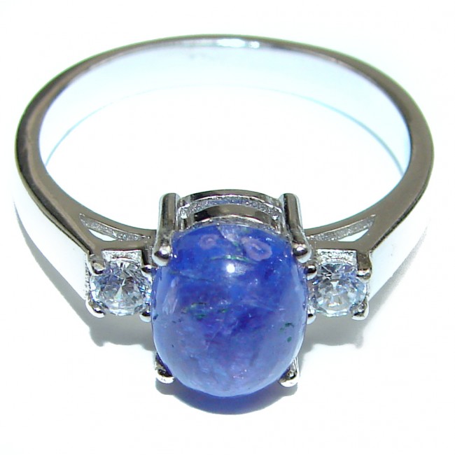 Mesmerizing authentic Sapphire .925 Sterling Silver handmade Ring size 9