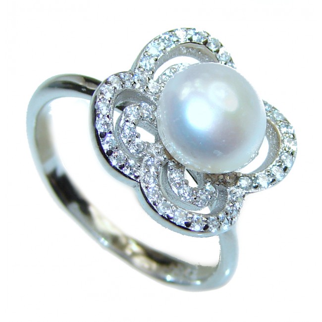 Fresh water Pearl .925 Sterling Silver handmade ring size 7 1/2
