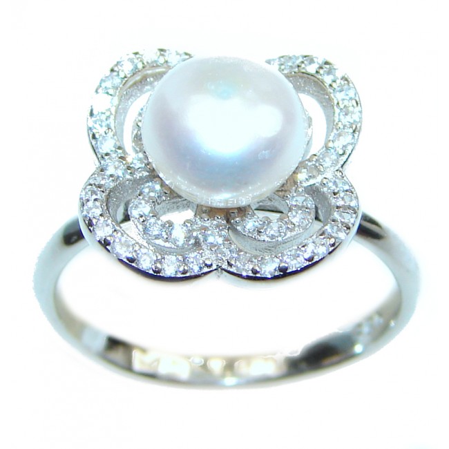 Fresh water Pearl .925 Sterling Silver handmade ring size 7 1/2