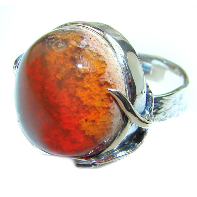Mexican Opal .925 Sterling Silver handcrafted Ring size 9
