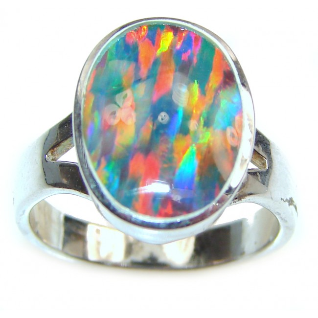 Australian Opal .925 Sterling Silver Ring size 6