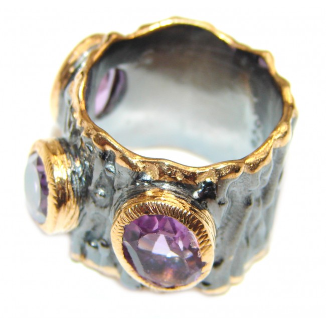 Purple Perfection Amethyst .925 Sterling Silver Ring size 5 3/4