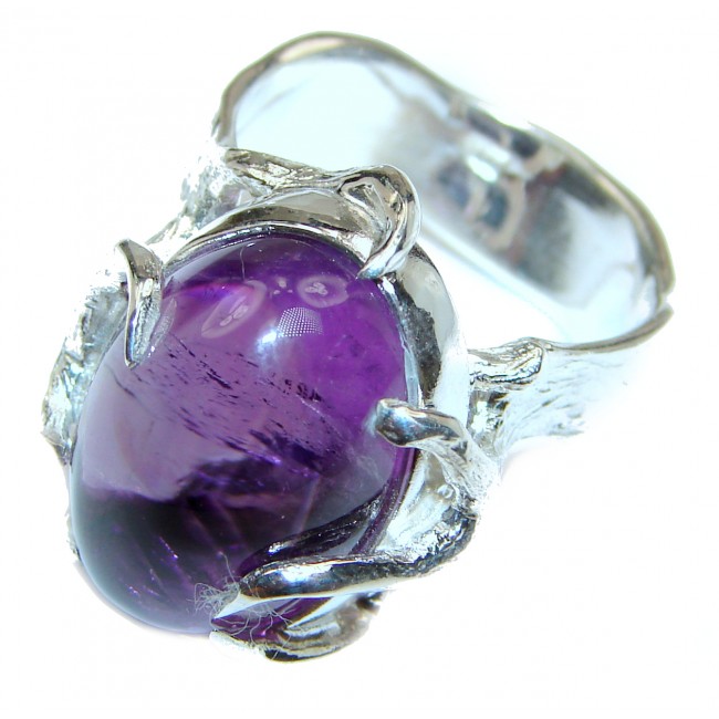Purple Perfection Amethyst .925 Sterling Silver Ring size 8 1/2